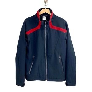 AVUS Jacket Midweight Men's Zip Front Black Red Coat Size Medium